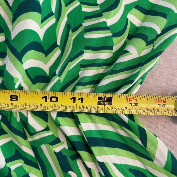 Zara Retro Vibes Green Print Dress Size Medium - Picture 9 of 12